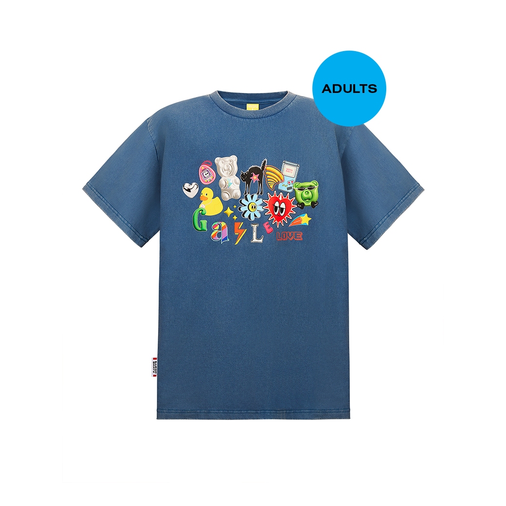 (DROP 2) STICKER CLUB T-SHIRT - BLUE (ADULTS) (SIZE M, L พร้อมส่ง / SIZE S, XL, XXL PRE-ORDER พร้อมส่ง 9 ก.ค.)